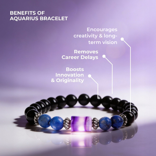 Aquarius (कुम्भ) Rashi + Money Magnet Dhanyog Bracelet Combo – Rishi ...