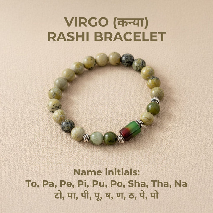 कन्या - Virgo Rashi Bracelet – Rishi Rudraksh