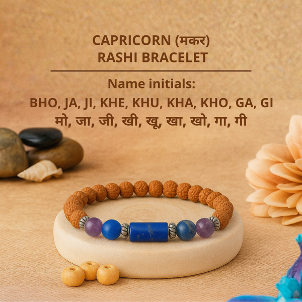 मकर - Capricorn Rudraksha Rashi Bracelet