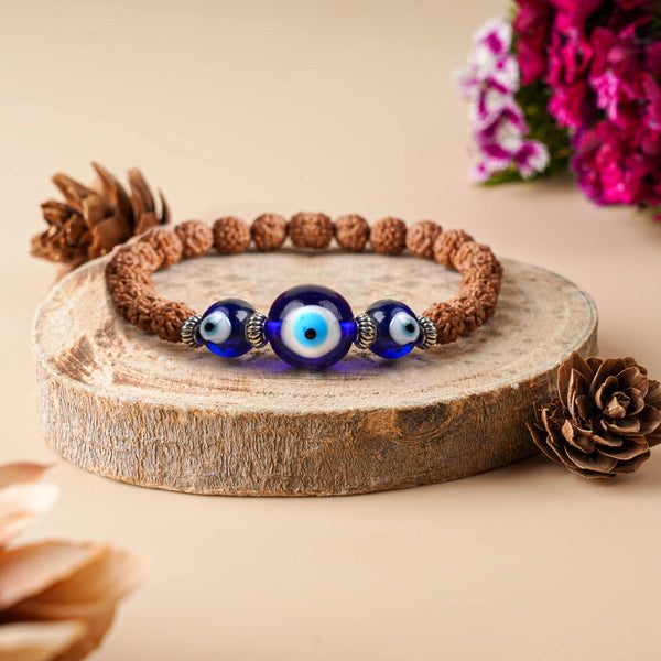 Evil Eye With Rudraksha Bracelet