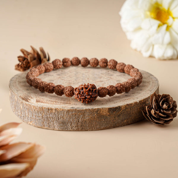 3 Mukhi (1 Himalayan) Rudraksha Bracelet