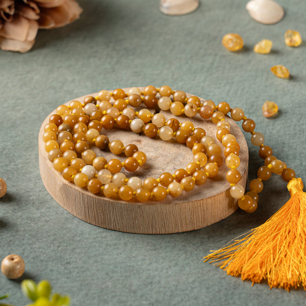 Yellow Aventurine Quartz Mala