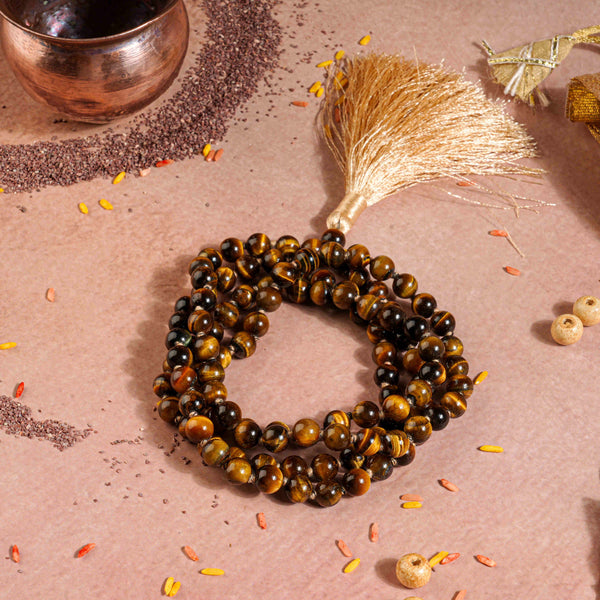 Natural Tiger Eye Mala