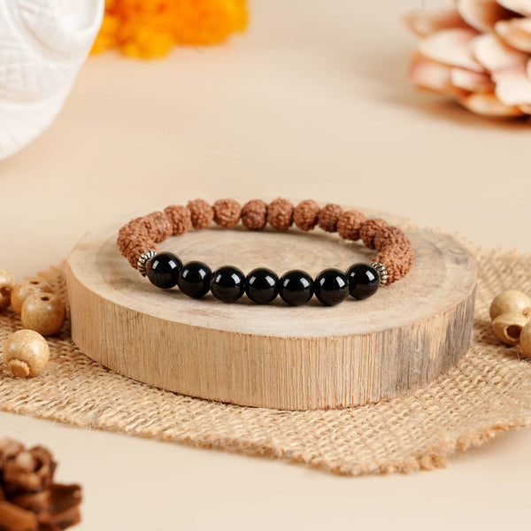 Rudraksha with Sulemani Hakik Ratan Bracelet