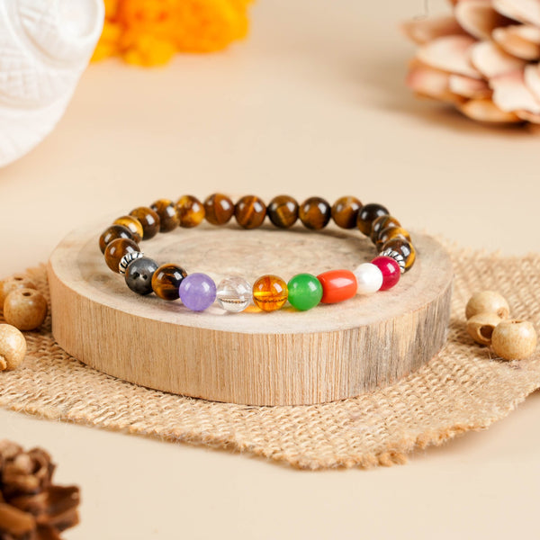 Navratan with Tiger Eye Bracelet