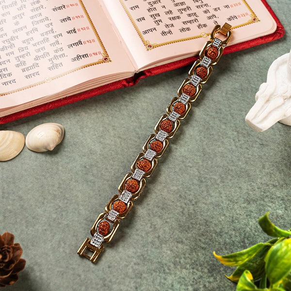 Energized Gold Plated Rudraksha Bracelet