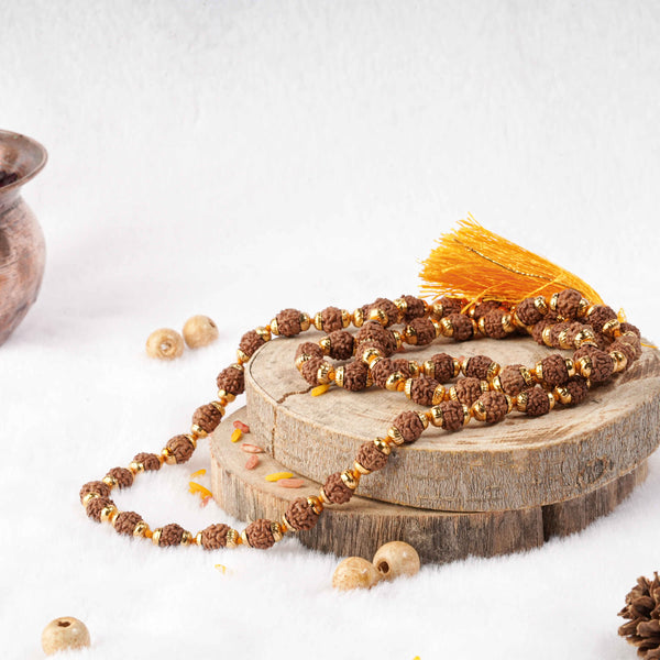 Rudraksha (Metal Cap) Mala