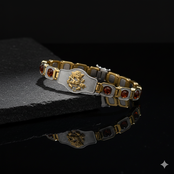 Gold Plated Ganesh Rudraksha Bracelet