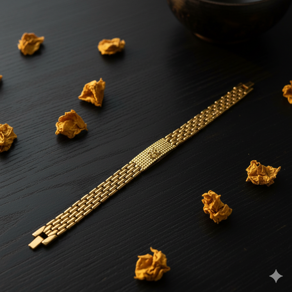 Gold Plated Om Bracelet