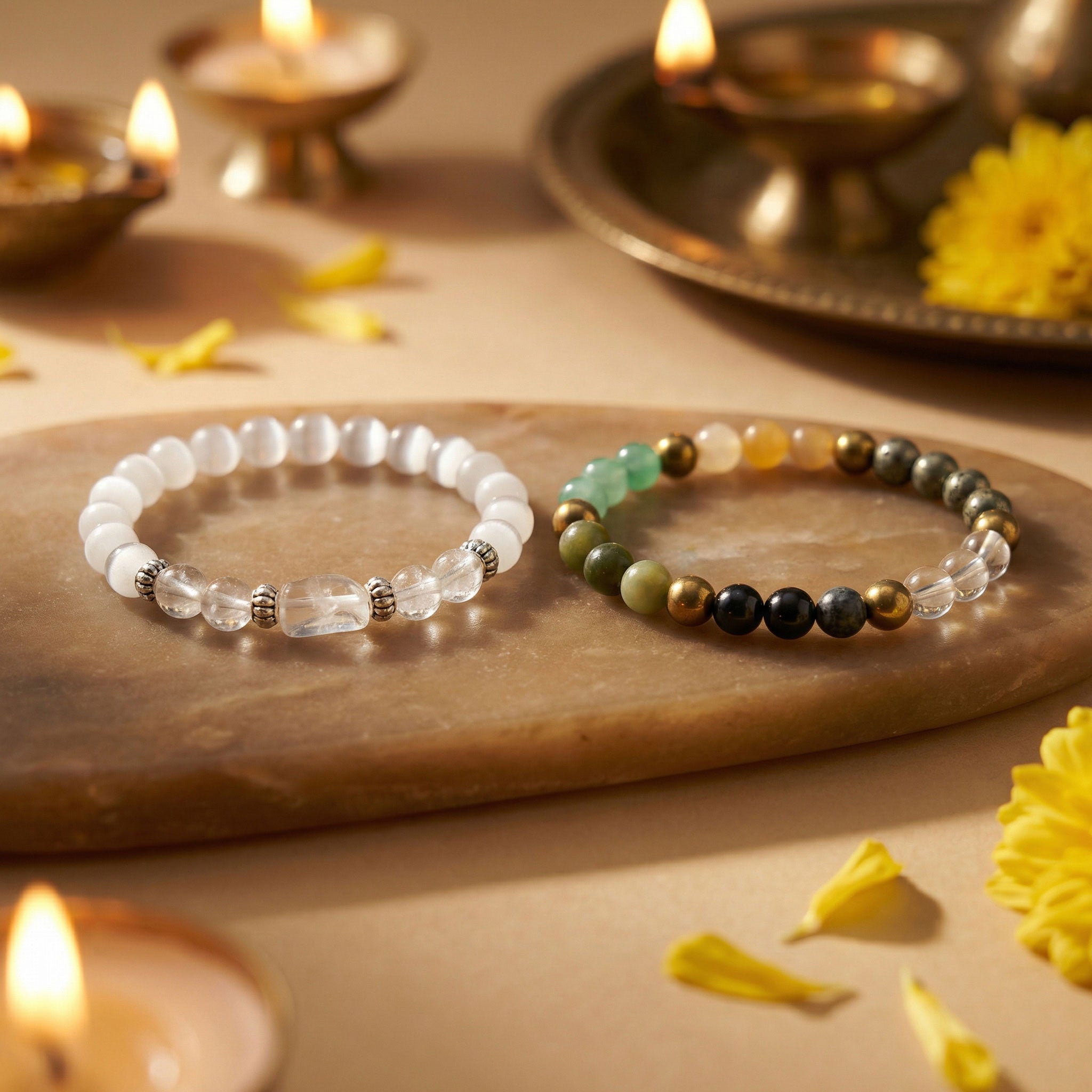 Libra (तुला) Rashi + Money Magnet Dhanyog Bracelet Combo – Rishi Rudraksh