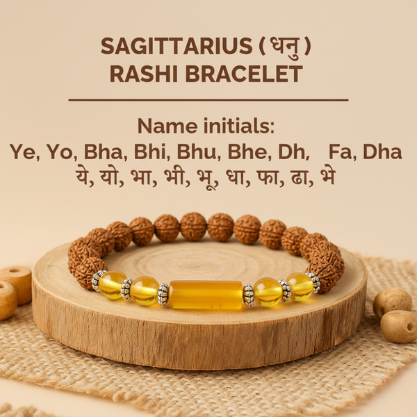 धनु - Sagittarius Rudraksha Rashi Bracelet