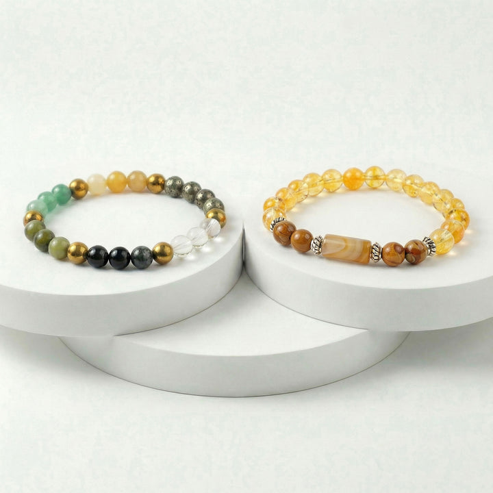 Pisces (मीन) Rashi + Money Magnet Dhanyog Bracelet Combo – Rishi Rudraksh